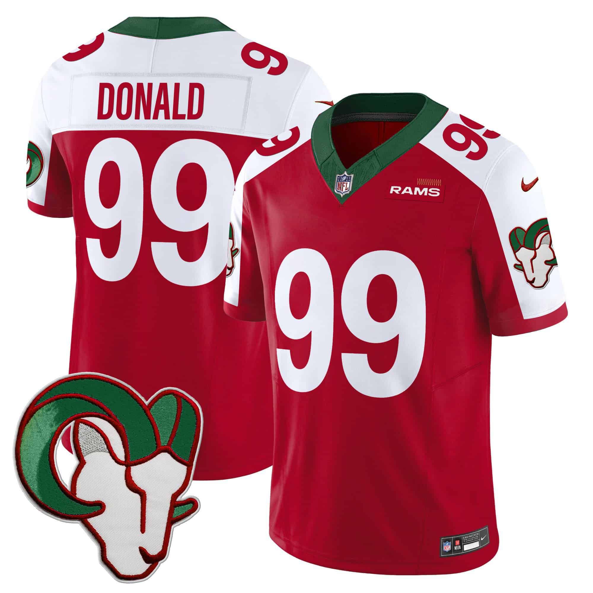 Men Los Angeles Rams 99 Donald Red 2024 Nike Mexico Vapor Limited NFL Jersey